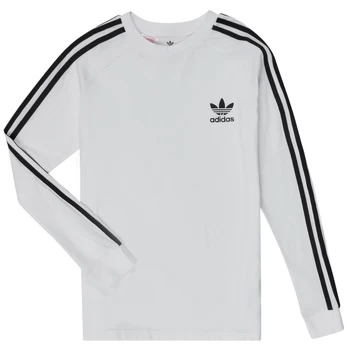 adidas 3STRIPES LS boys's in White - Sizes UK L,11 / 12 years,9 / 10 years,8 / 9 ans,10 / 11 ans,12 / 13 ans