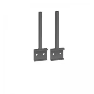 Universal fabric screen return desk brackets pair