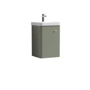 Nuie Core 400 Wall Hung 1-door Unit & Basin - Satin Green