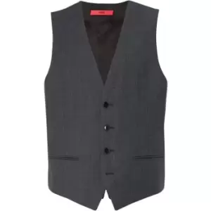 Hugo Vin Slim Micro Structure Three Piece Waistcoat - Grey