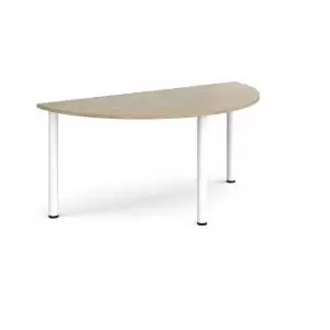 Rectangular white radial leg meeting table 1600mm x 800mm - barcelona