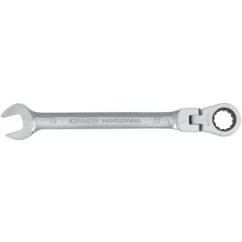 Kennedy-pro - Metric Combination Ratchet Spanner, Flexible Head, 12MM