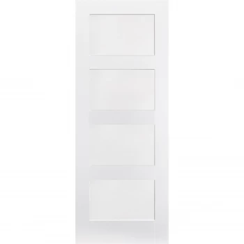 Shaker Internal Primed White 4 Panel Fire Door - 838 x 1981mm