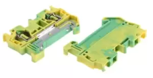 Phoenix Contact St 4-Pe Terminal Block, Din Rail, 2Pos, 10Awg