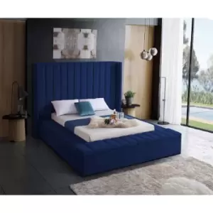 Kensington Bed Single Plush Velvet Blue