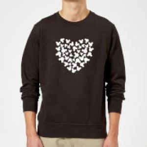 Disney Mickey Mouse Heart Silhouette Sweatshirt - Black - XXL