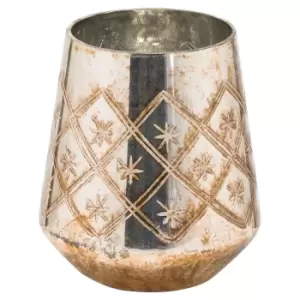 The Noel Collection Glass Burnished Vase (One Size) (Bronze)