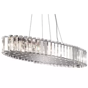 12 Bulb Ceiling Pendant Light Fitting Chrome LED G9 3.5W Bulb