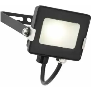 Loops - Outdoor IP65 Waterproof Floodlight - 10W Cool White LED - Matt Black Aluminium