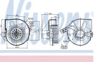 Nissens Interior Cabin Blower Fan 87028