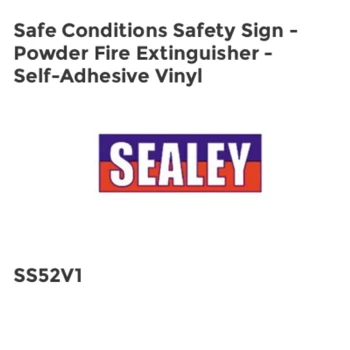 Safe Conditions Safety Sign - Powder Fire Extinguisher - Self-Adhesive Vinyl