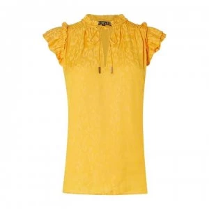 Biba Jacquard Blouse - Yellow