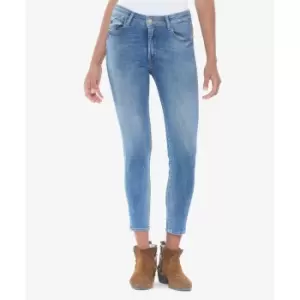 Slim Fawn Jeans with High Waist