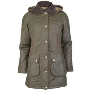 Barbour Womens Bower Wax Jacket Olive 10