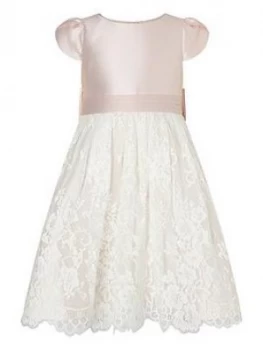 Monsoon Girls Duchess Twill Lace Bridesmaid Dress - Pink