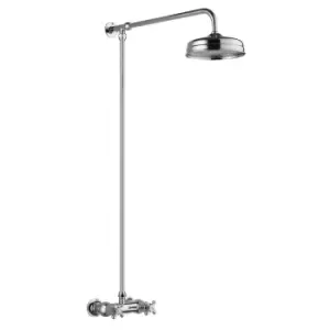 Hudson Reed Traditional Thermostatic Shower Valve With Detachable Head & Kit - Chrome/White