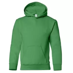 Gildan Heavy Blend Childrens Unisex Hooded Sweatshirt Top / Hoodie (M) (Irish Green)