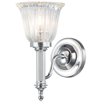 Elstead - Carroll - 1 Light Bathroom Wall Light Polished Chrome IP44, G9