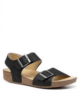 Hotter Tourist Il Flat Sandals - Black, Size 3, Women