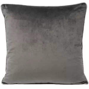 Paoletti Meridian Cushion Cover (55x55cm) (Charcoal/Dove Grey)