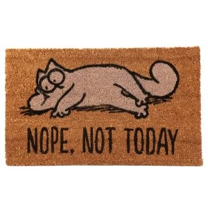 Nope Not Today Simons Cat Coir Door Mat