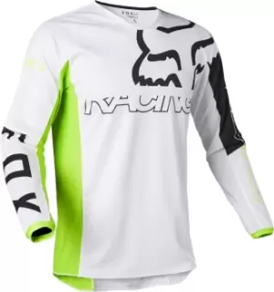 FOX 180 Skew Motocross Jersey, white-green, Size XS, white-green, Size XS