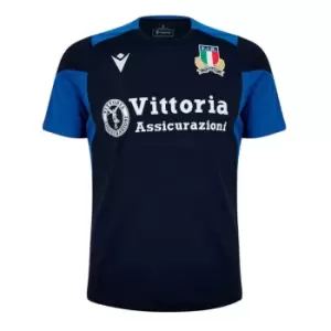 Macron Italy Rugby Training Top 2023 2024 Adults - Blue