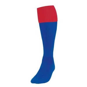 Precision Royal/Red Turnover Football Socks UK Size 3-6