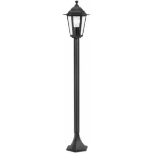 Loops - IP44 Outdoor Bollard Light Black Cast Aluminium 1 x 60W E27 Tall Lamp Post