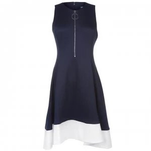 DKNY Zip Detail Dress - Navy/Cloud