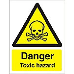 Warning Sign Toxic Hazard Plastic 40 x 30 cm