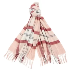 Barbour Womens Hailes Tartan Wrap Red/Pink