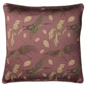 Paoletti Harper Square Cushion Cover (One Size) (Mulberry)