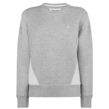 Jack Wills Epson Reverse Sleeve Crew - Grey Marl