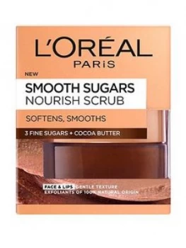 LOreal Paris Smooth Sugar Nourish Cocoa Face And Lip Scrub 50ml One Colour, Women