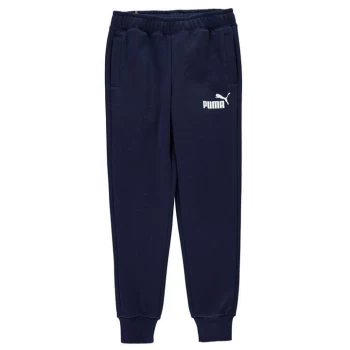 Puma Tapered Fleece Pants Junior Boys - Navy/White