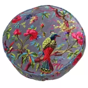 Paoletti Paradise Round Polyester Filled Cushion Cotton Mink