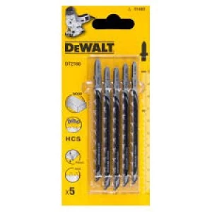 DEWALT T144D HCS Wood Cutting Jigsaw Blades Pack of 5