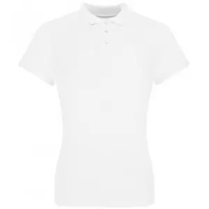 Awdis Womens/Ladies Pique Cotton Polo Shirt (XL) (White)