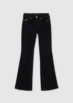 True Religion Womens Joey Flare Jeans With Pockets In Black