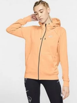 Nike NSW Essential Full Zip Hoodie - Orange, Size L, Women