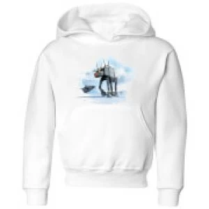 Star Wars AT-AT Reindeer Kids Christmas Hoodie - White - 7-8 Years - White