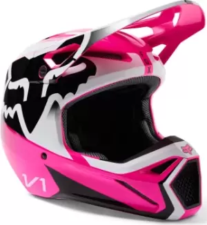 FOX V1 Leed Motocross Helmet, pink, Size XL, pink, Size XL