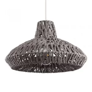 Hamilton Wicker Pendant Shade in Grey