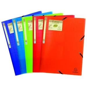 Exacompta Forever Elasticated 3 Flap Folder Assorted Pack of 15