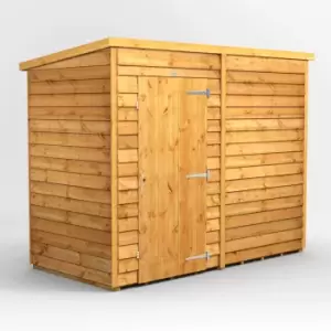 8X4 Power Overlap Pent Windowless Shed