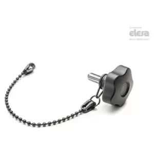 Elesa - Lobe knob-VCT.25 p-M5x16-LP-C9 Black