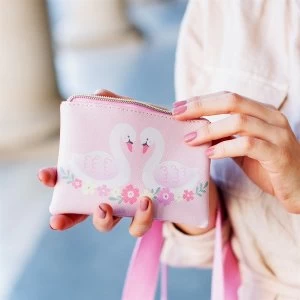 Sass & Belle Pink Freya Swan Coin Purse