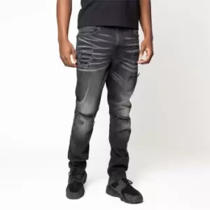 Firetrap Mens Tapered Jean - Black