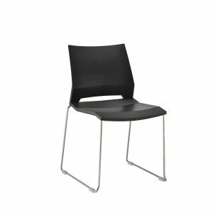 TC Office Rome Skid Side Chair, Black